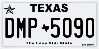 TX license plate DMP5090