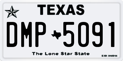 TX license plate DMP5091