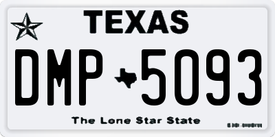 TX license plate DMP5093