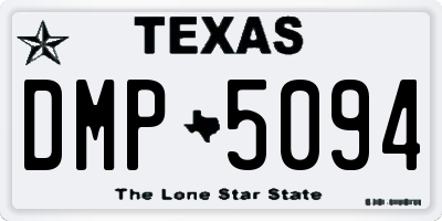TX license plate DMP5094