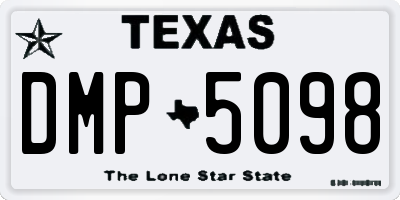 TX license plate DMP5098