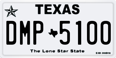 TX license plate DMP5100