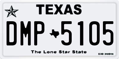 TX license plate DMP5105