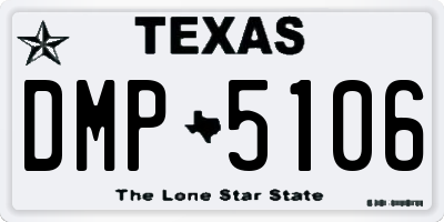 TX license plate DMP5106