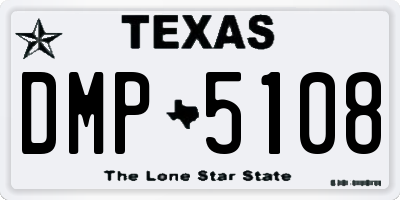 TX license plate DMP5108