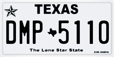TX license plate DMP5110