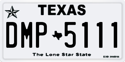 TX license plate DMP5111