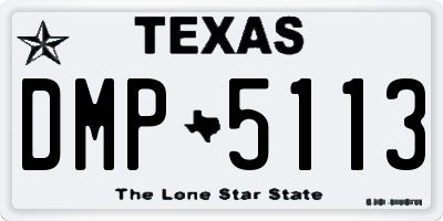 TX license plate DMP5113