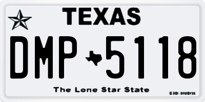 TX license plate DMP5118