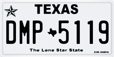 TX license plate DMP5119