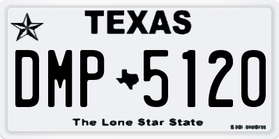 TX license plate DMP5120