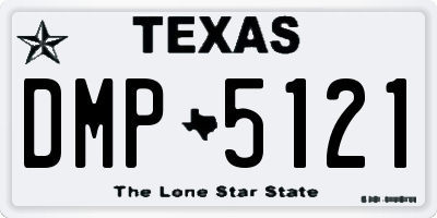 TX license plate DMP5121
