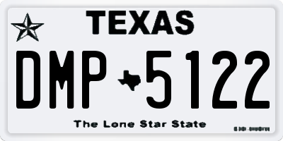 TX license plate DMP5122