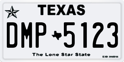 TX license plate DMP5123