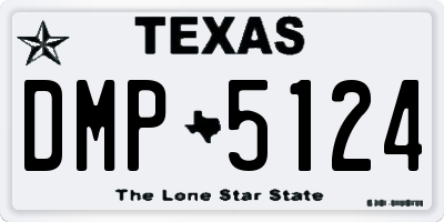 TX license plate DMP5124