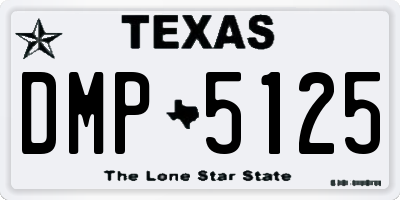 TX license plate DMP5125