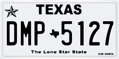 TX license plate DMP5127