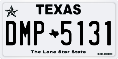 TX license plate DMP5131