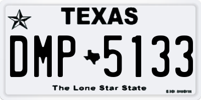 TX license plate DMP5133