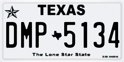 TX license plate DMP5134