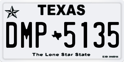 TX license plate DMP5135