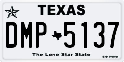 TX license plate DMP5137