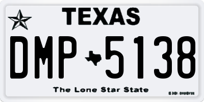 TX license plate DMP5138