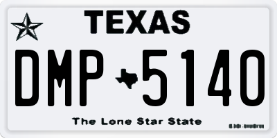TX license plate DMP5140