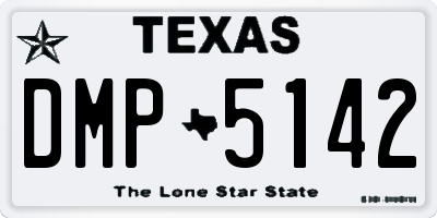 TX license plate DMP5142