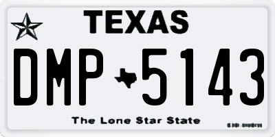 TX license plate DMP5143
