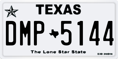 TX license plate DMP5144