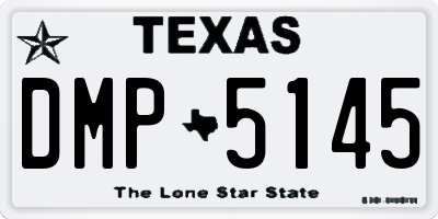 TX license plate DMP5145