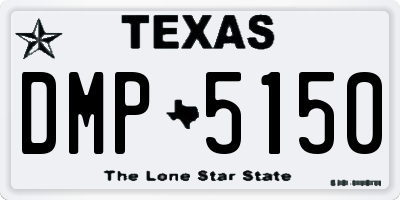 TX license plate DMP5150
