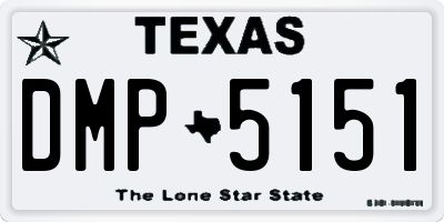 TX license plate DMP5151