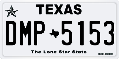 TX license plate DMP5153