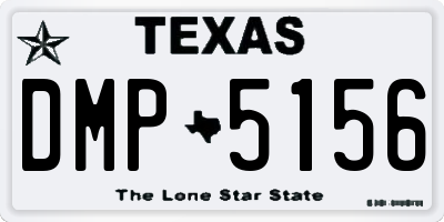 TX license plate DMP5156