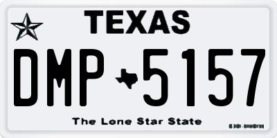 TX license plate DMP5157