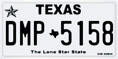 TX license plate DMP5158