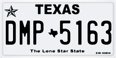 TX license plate DMP5163