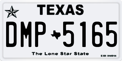 TX license plate DMP5165