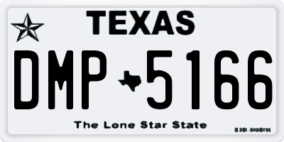 TX license plate DMP5166