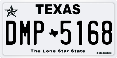 TX license plate DMP5168