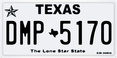 TX license plate DMP5170