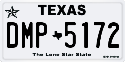 TX license plate DMP5172