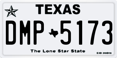 TX license plate DMP5173