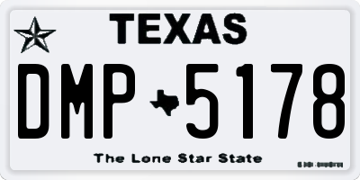 TX license plate DMP5178