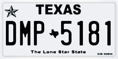 TX license plate DMP5181