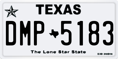 TX license plate DMP5183