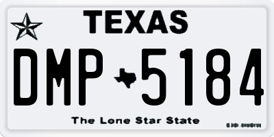 TX license plate DMP5184