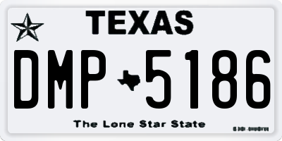 TX license plate DMP5186